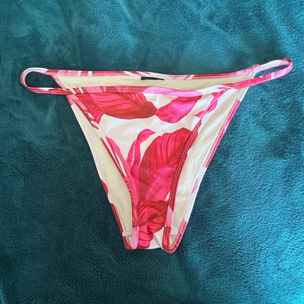 PacSun LA Hearts Pink Tropical Bikini Bottom